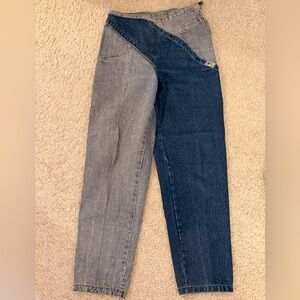 Vintage Gasoline Two-Tone Straight Leg Jeans